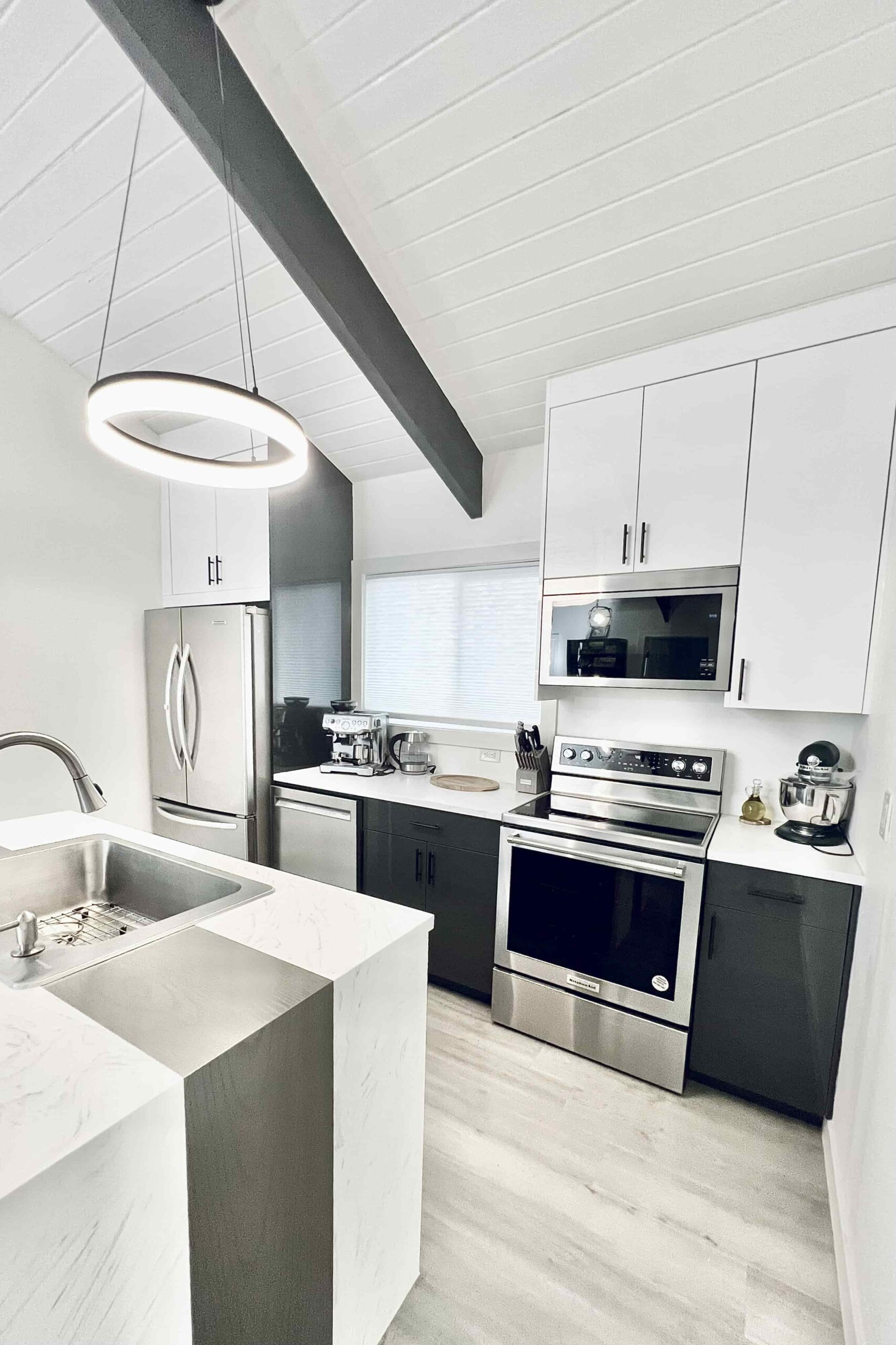 Kitchen renovation seattle project, new slick design, small space kitchen
