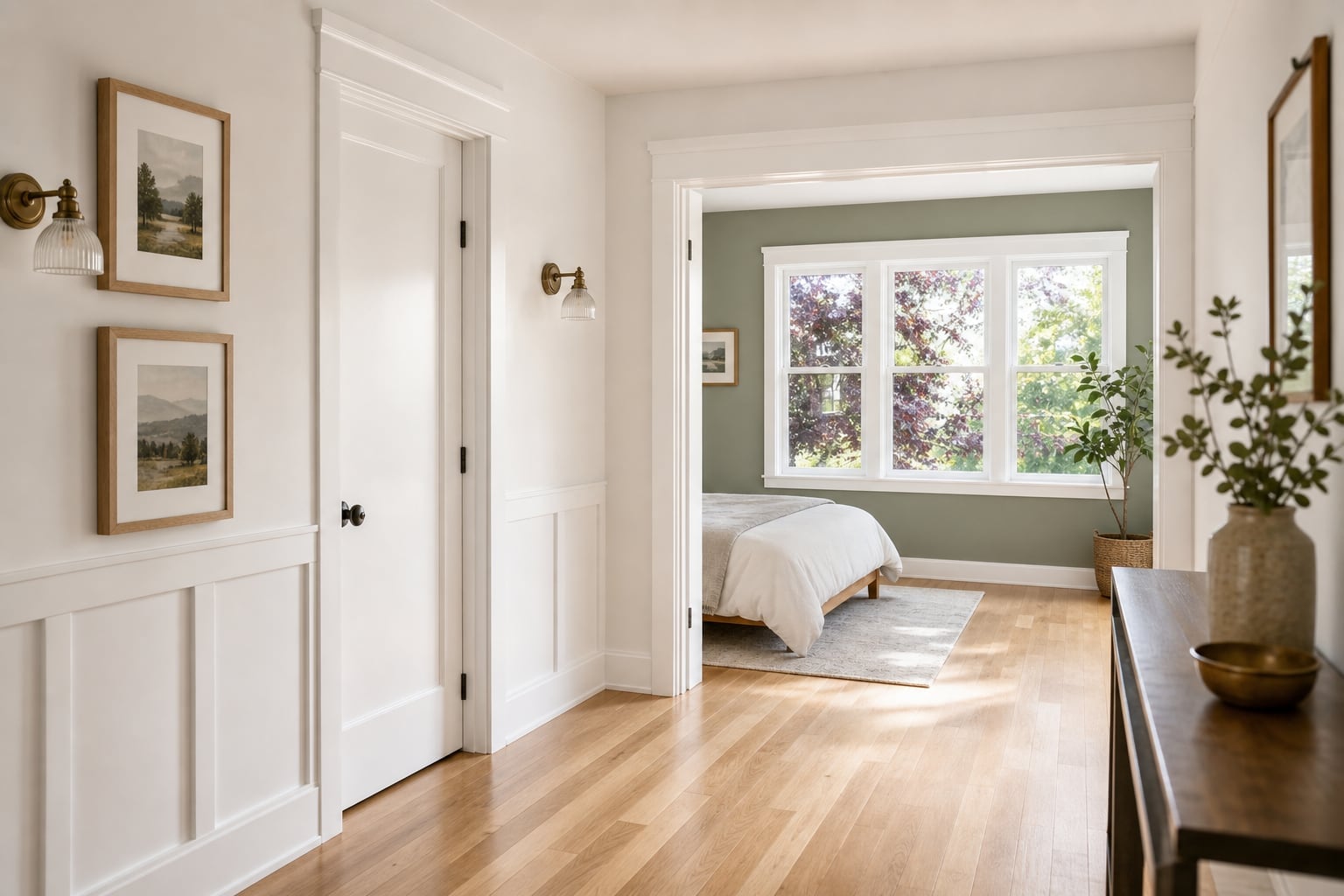 Fresh interior paint finish with crisp trim cut lines by Artbrick in Snohomish County