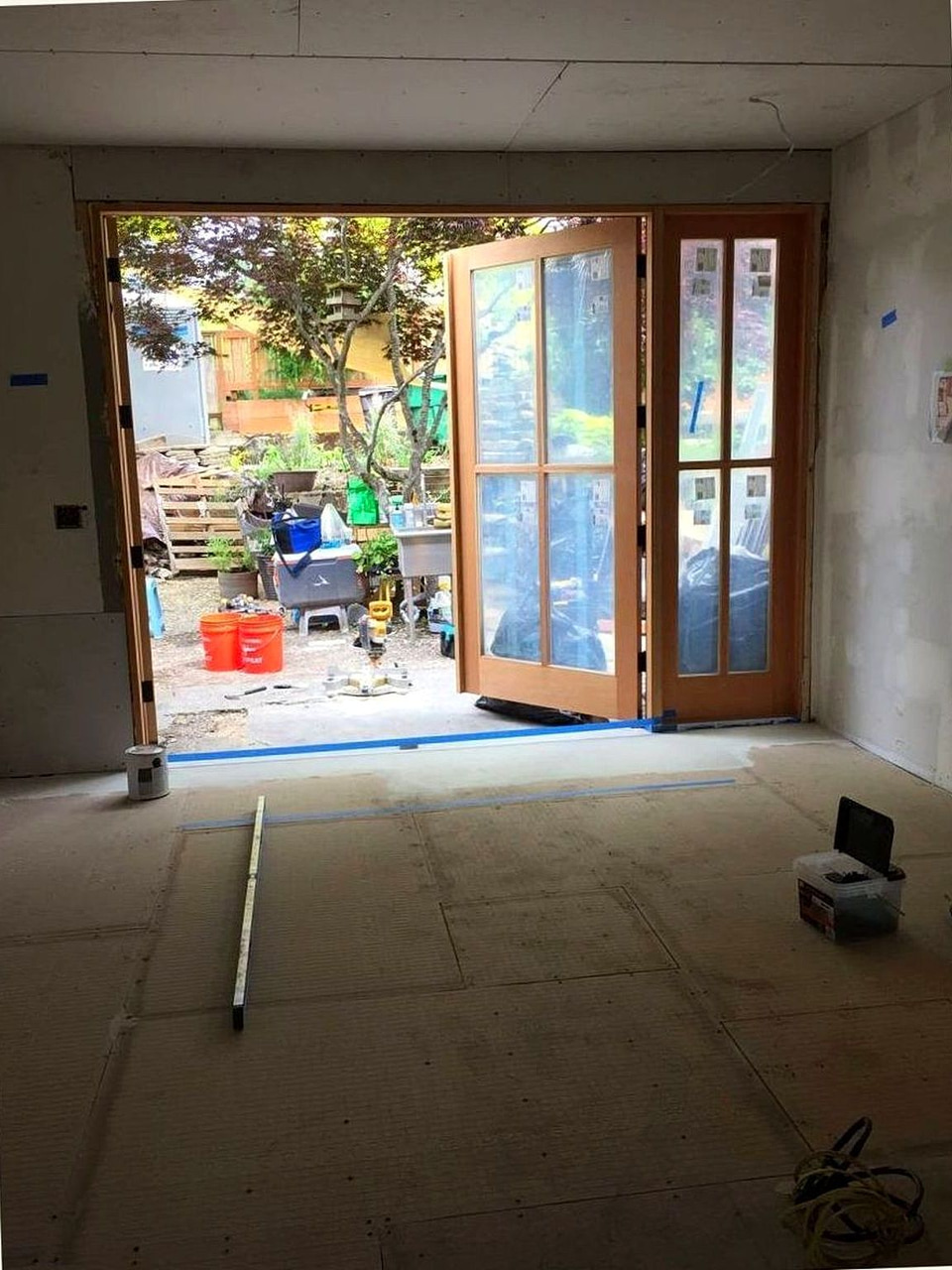 Interior remodel with French doors by Artbrick