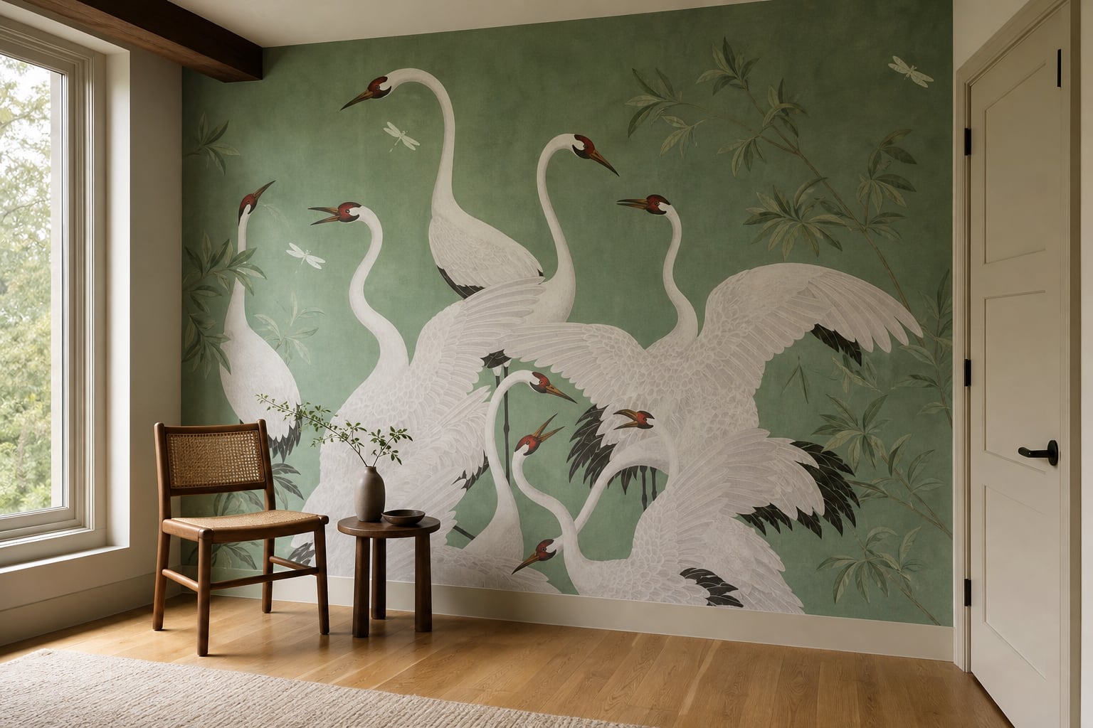 Custom hand-painted mural on interior wall by Artbrick in Snohomish County