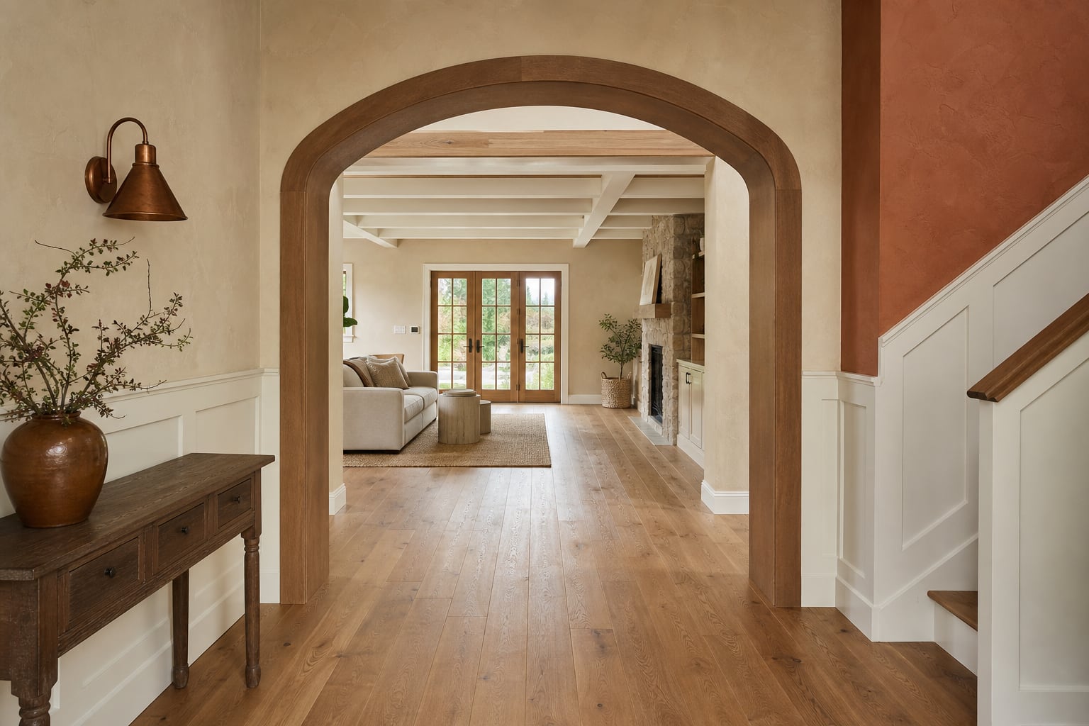 Residential interior with remodel finishes and decorative plaster by Artbrick in Snohomish County