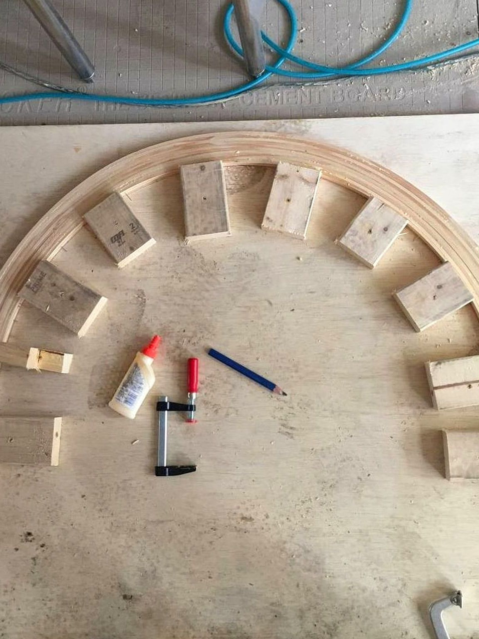 Custom wooden arch fabrication by Artbrick