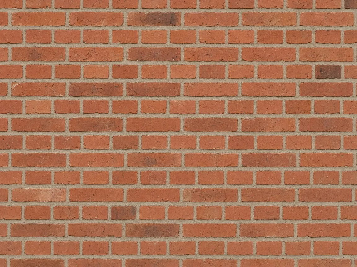 Red brick wall in running bond pattern